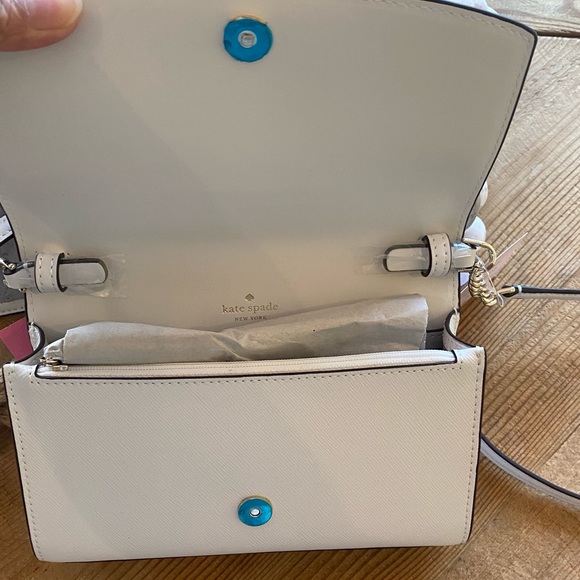 🎄🎁Kate spade Staci Small Flap Crossbody White Dove - Picture 14 of 14